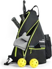 Adjustable Sling Pickleball Backpack for Men Women Water-Resistant Design