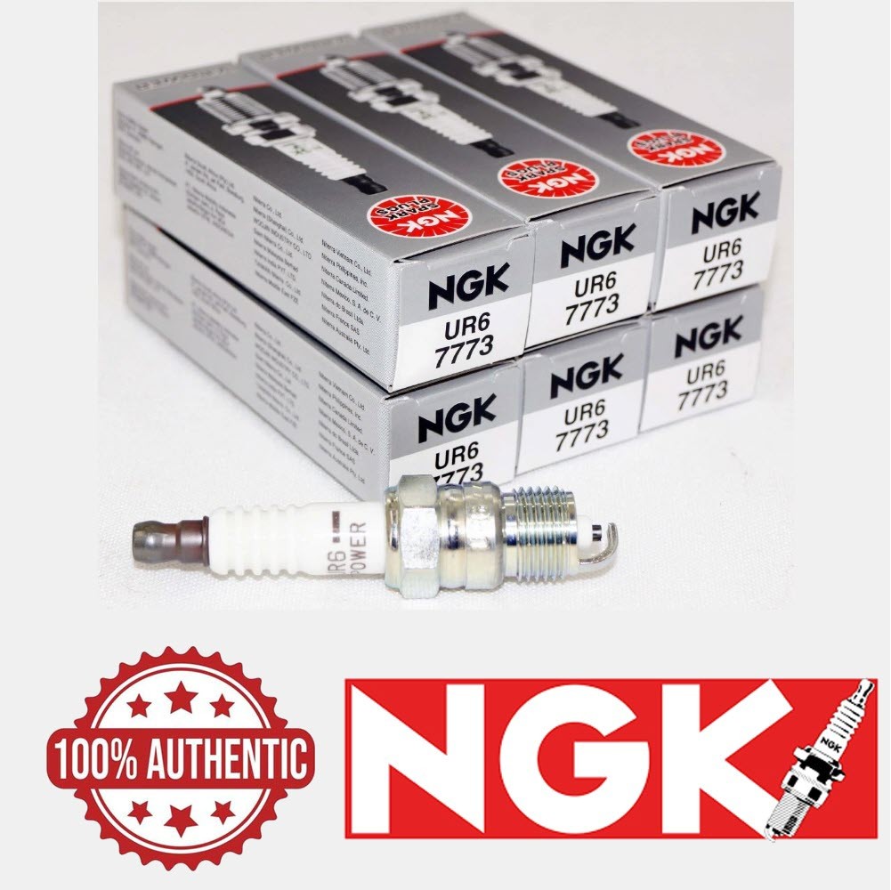 6-New NGK V-Power Copper Spark Plugs UR6 #7773 Made in Japan