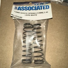 Team Associated 91640 REAR SHOCK SPRINGS, WHITE 2.40 LB L72MM