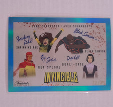 Invincible Signature Edition Quad Character Card Serial  blue border 72/75