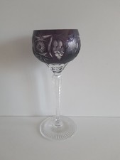 Nachtmann Bleikristall Traube Weinrömer Weinglas Überfang amethyst WIE NEU !!!