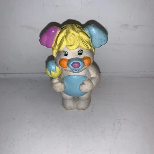 Vintage Popples White Puffball PVC Mini Figure   2 5/8"