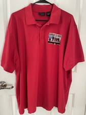 Men's 2XL Red Polo Shirt Support Our Troops United We Stand