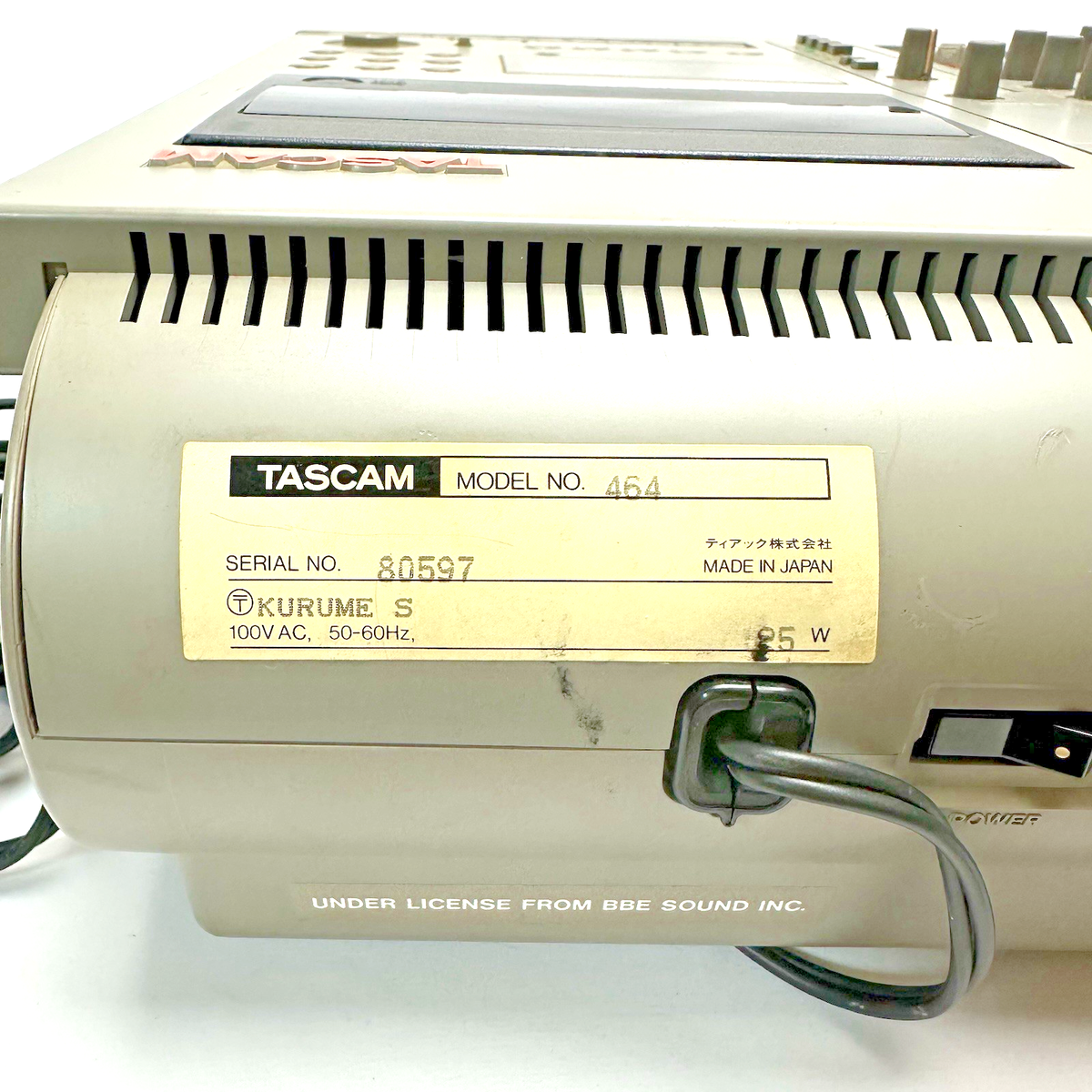 Tascam Portastudio 464 Cassette 4-Track Recorder Operation