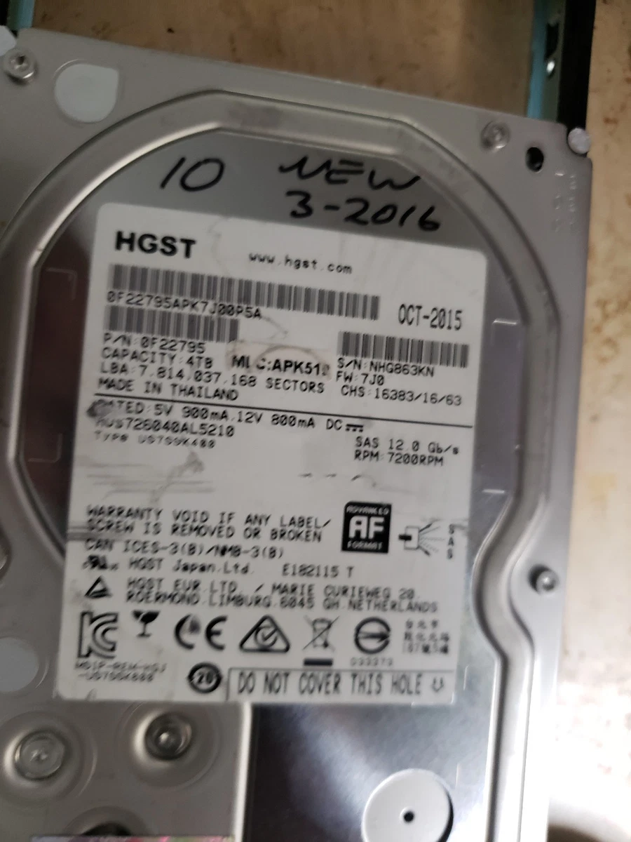 Preços baixos em HGST 4TB unidades de disco rígido interno do