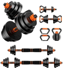 Adjustable Dumbbell Set 50LBS Free Weights Dumbbells,4 in1 Weight Set,Dumbbel...