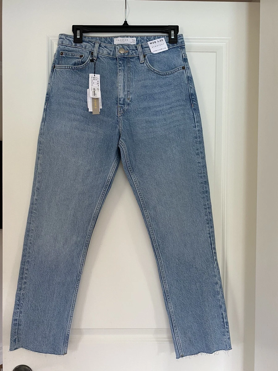Topshop raw hem straight jeans 2025