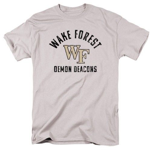 Wake Forest University Adult T-Shirt Demon Deacons Logo, Silver, S-3XL