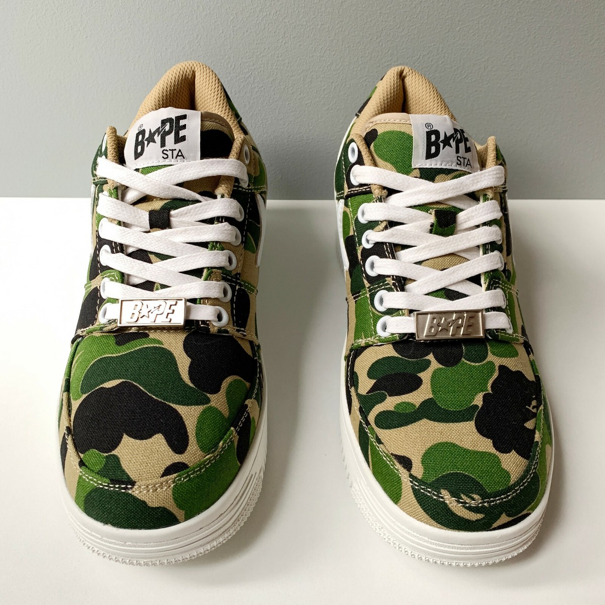A Bathing Ape Bape Sta Bapesta Low ABC Camo Green US8 | eBay