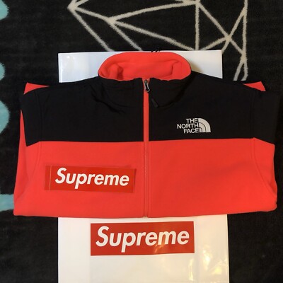 SUPREME NORTH FACE RTG FLEECE JACKET (RED) (LARGE) SS20 TNF FAUX