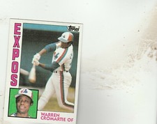 FREE SHIPPING-MINT-1984 Topps #287 Warren Cromartie Expos PLUS BONUS CARDS