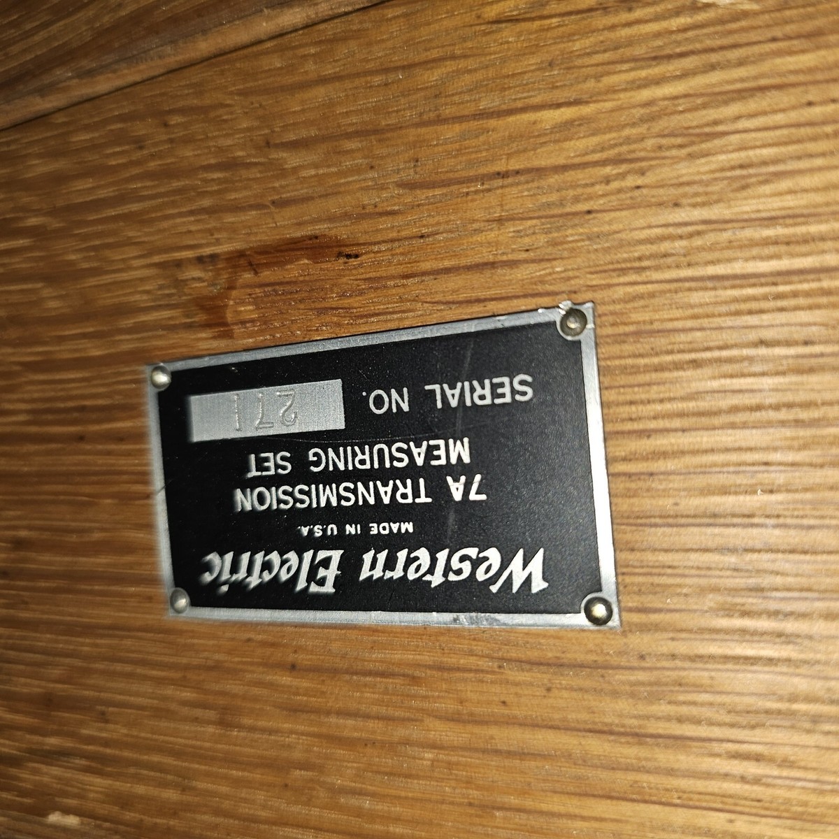 Rare Western Electric 7A Transmission Measuring Set Unique Piece