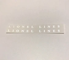 LIONEL LINES POST-WAR 2466/6466W TENDER SILVER MET. LTR WATER DECALS 2P/SET LOOK