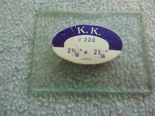 VINTAGE NOVELTY MANTLE K K 202 REPLACEMENT BEVELED CONVEX GLASS 2 15/16 X 2 3/16