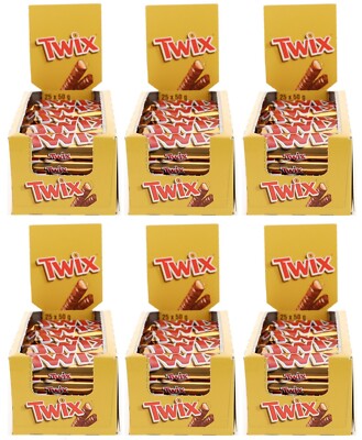6er-Pack Mars Twix- Schokoriegel Karamell  Schokolade - 25 Riegel 50g