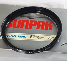 52-55mm Metal Step Up Adapter Ring 52mm Lens to 55mm Filter Converter E52-E55