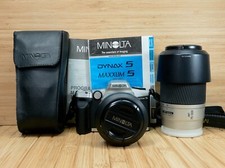 Minolta Maxxum 5 35 Film Camera Bundle 2 Minolta Zoom Lens, 3600 HS D flash