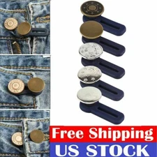1-5Pcs Jeans Retractable Button Adjustable Detachable Extended Button For Pants