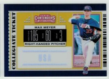 2019 Panini Elite Extra Edition MAX MEYER 8/10 GOLD Prizm Collegiate Ticket