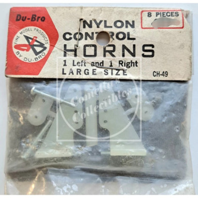 Vintage NOS Du-Bro Nylon Control Horn (1 Left & 1 Right) #105 CH-49