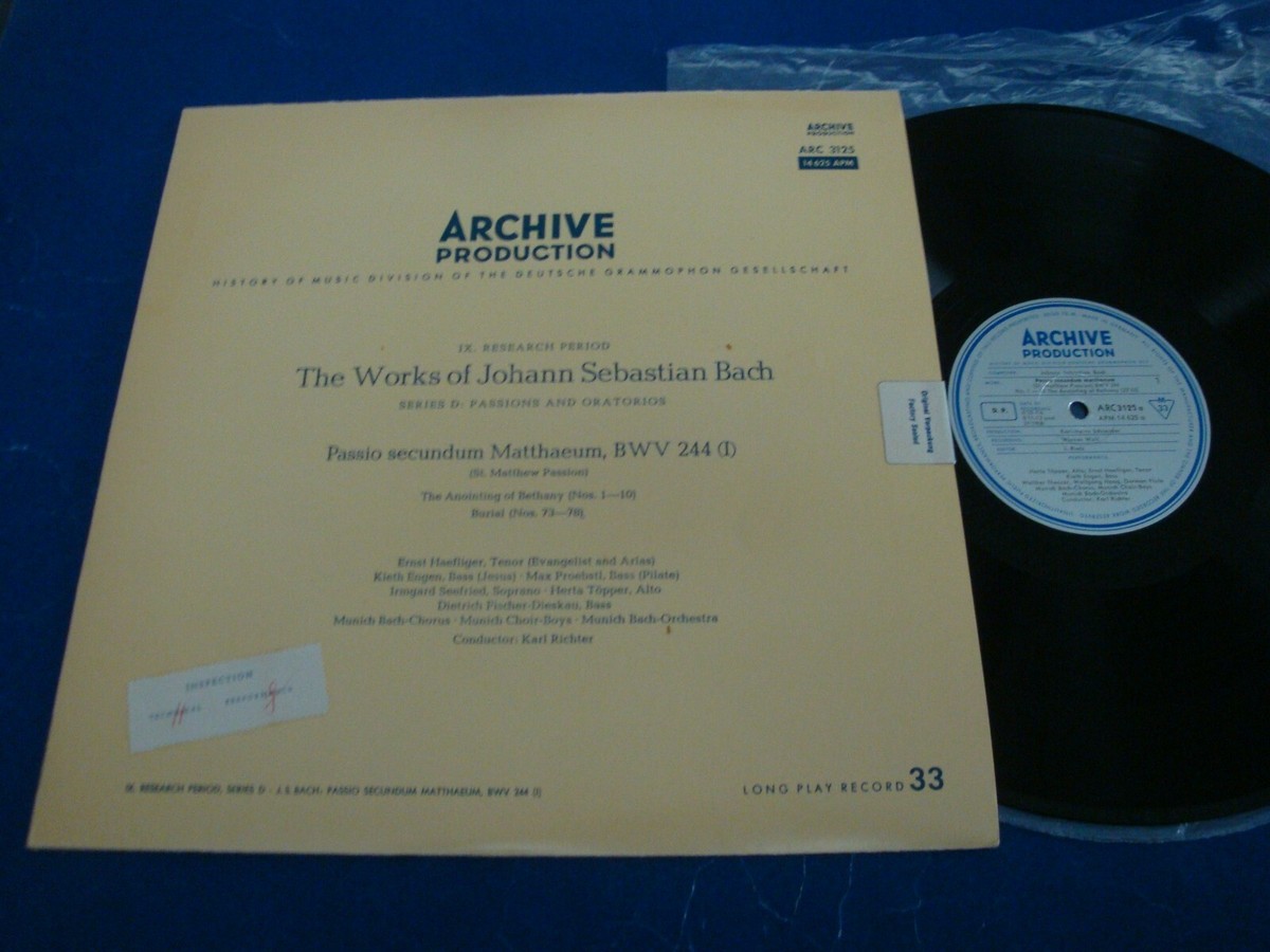 バッハ PASSIO SECUNDUM MATTHAEUM レコード4枚組 バッハ PASSIO SECUNDUM MATTHAEUM レコード4枚組 $_57.JPG