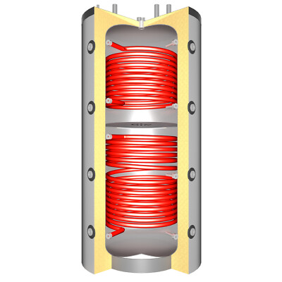Pufferspeicher TPSRR 500 mit 2x Solarwärmetauscher und Schichtentrennblech