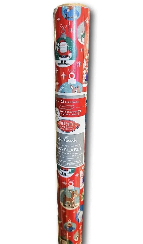 Hallmark Rudolph the Red Nosed Reindeer Wrapping Paper Christmas 70 sq ft - Image 2 of 4
