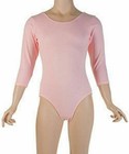 Jacques Moret Leotard Bodysuit 3/4 Sleeve Black Nylon New Girl Child S 6/7 6 7 — photo 3