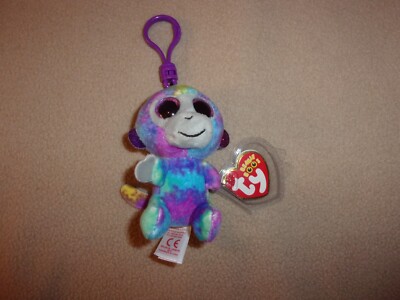 TY ZURI THE MONKEY BEANIE BOOS KEY CLIP- 3.5''- NEW 2018-DARLING!