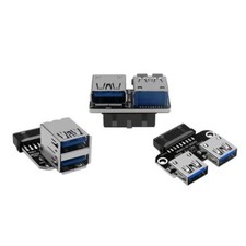 Motherboard USB3.0 19P/20Pin To Dual 2 USB3.0 Type A Female Adapter Converter