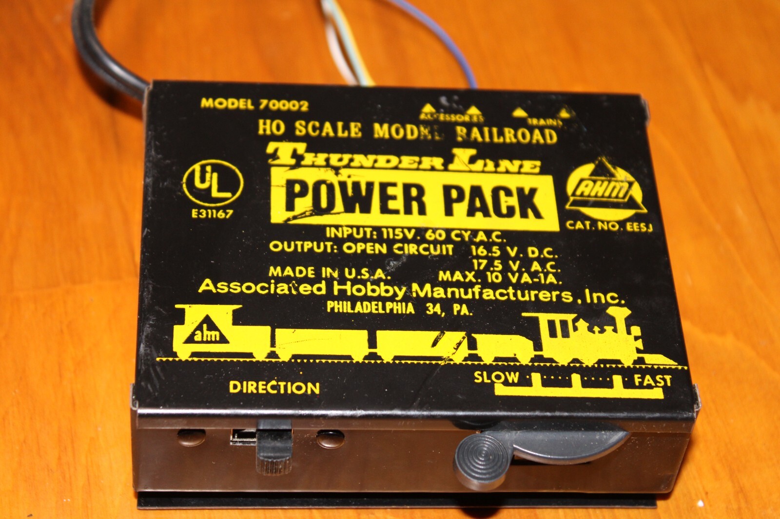 AHM Thunder Line Ho Scale Power Pack Model 70002 Very Good Condition eBay
