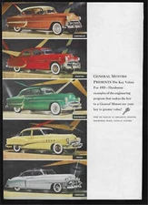 1953 General Motors Cars ~ Burroughs Sensimatic Accounting Machines Vintage Ads