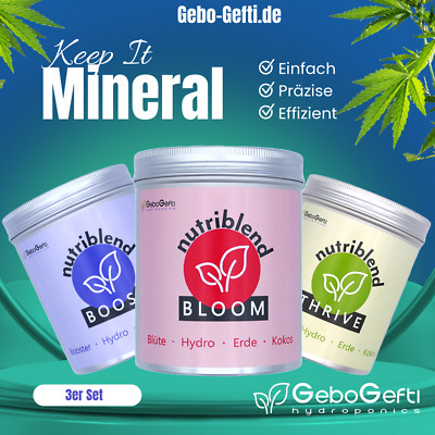 NutriBlend Dünger Grow Set | 1,5 KG | Thrive | Bloom | Boost | Hydroponics