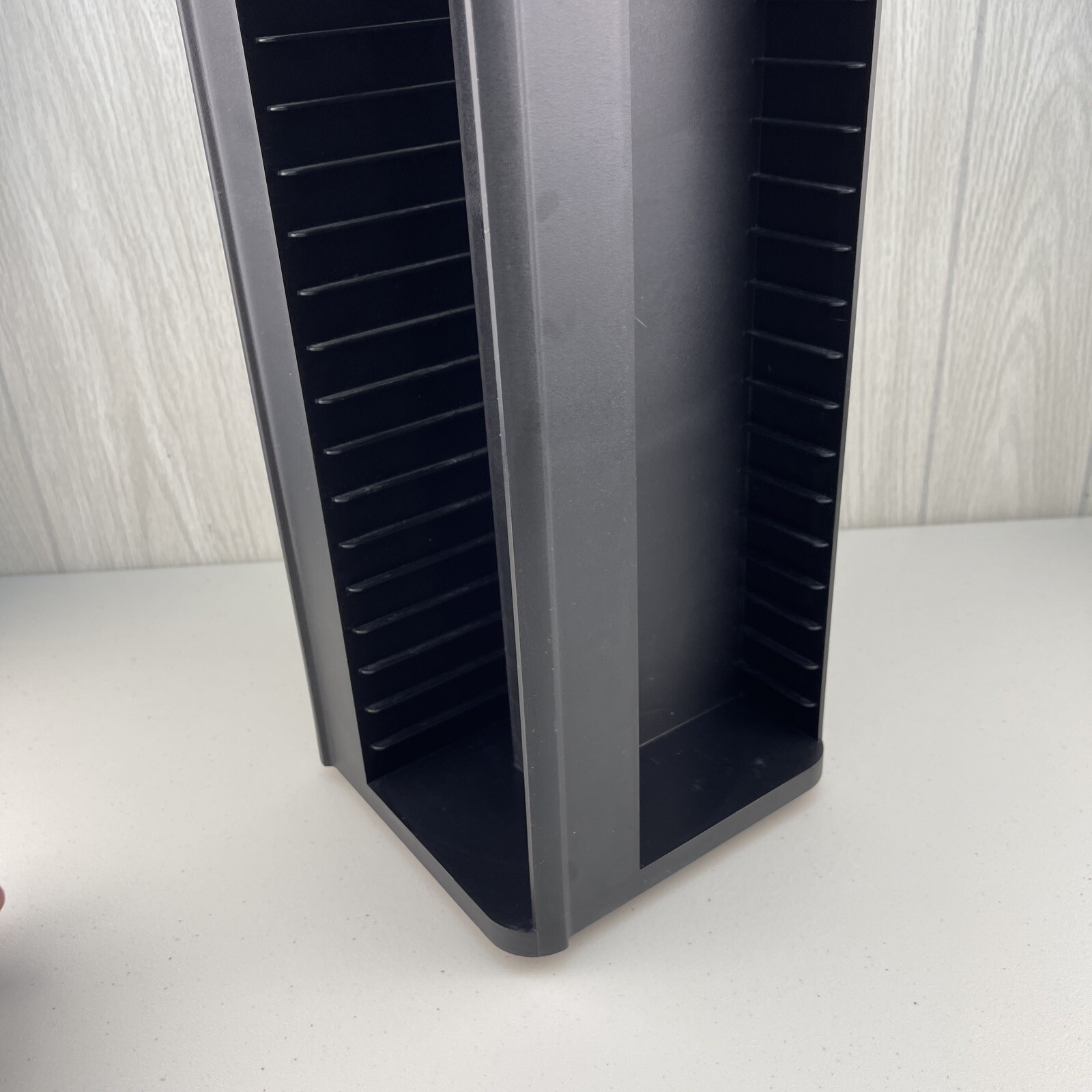 LASERLINE Cassette 100 Tape Storage Rack Carousel Rotating Tower Black eBay