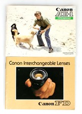 CANON AE-1 MANUAL   INTERCHANGEABLE LENSES MANUAL, SET OF 2