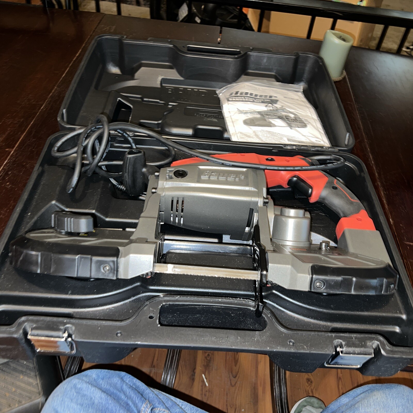 Bauer 1678EB Variable Speed Deep Cut Band Saw Kit very nice condition