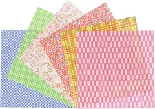 4 Pack Origami Chiyogami Folding Paper Kimono Pattern Made in Japan 3865x4