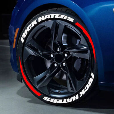 8 Sets Tire Lettering FUXK HATERS Sticker 1.06