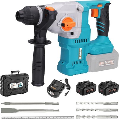 20V Cordless 1-1/8'' Rotary Hammer Drill Sds-Plus Brushless Motor Included 2X4.0A
