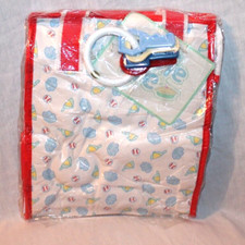 NEW WITH TAG VINTAGE CUTIE PIE RED MINI DIAPER BAG  10" X 11"