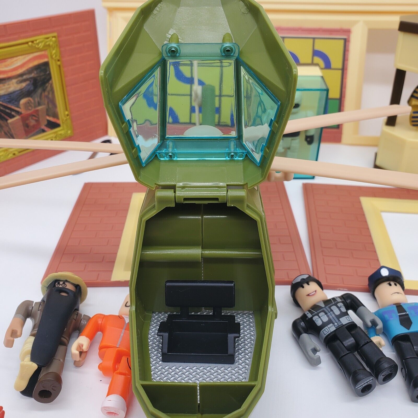 RARE Roblox Jailbreak: Museum Heist Feature Playset Helicopter w/  Accessories