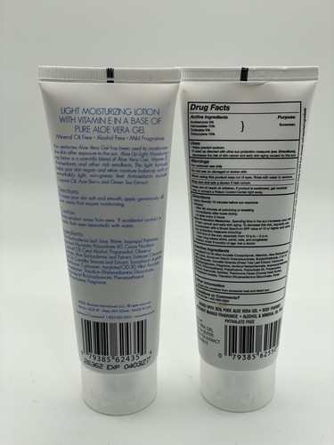 2X Aloe UP - AFTER SUN LIGHT MOISTURIZER AND SUNSCREEN LOTION 50 - SET OF 2 - Picture 2 of 2