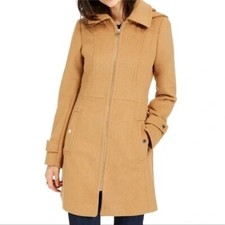 MK Michael Kors Women's Petite Hooded Notched-Collar Winter Coat Size Small 