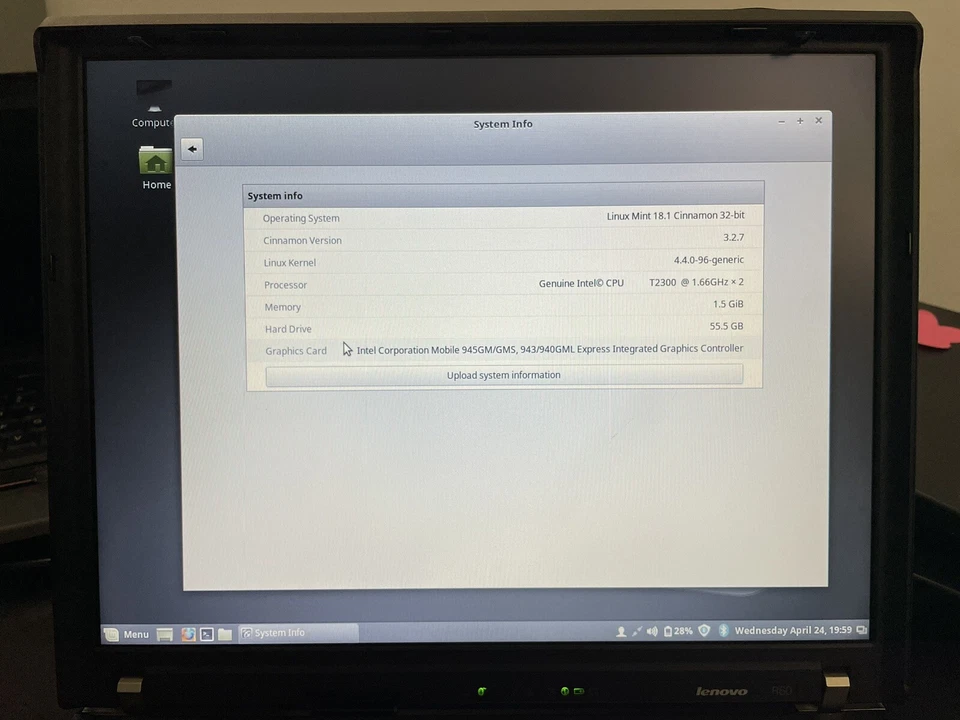 IBM ThinkPad R60 Intel Centrino Duo T2300 1.66GHz X2 1.5GB RAM 60 GB HDD - Immagine 4 di 4