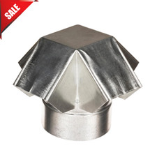 Vent Cap Exhaust Flow 6  Pipe Roof Steel Round Duct Rain Snow Debris Protection