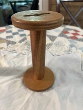 Vintage Large 8” Wooden Textile Industrial Mill Factory Bobbin Spool Primitive