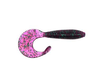 Get Bit Baits X Viper Hyper Tail 4'', Junebug Color - 5 Pack