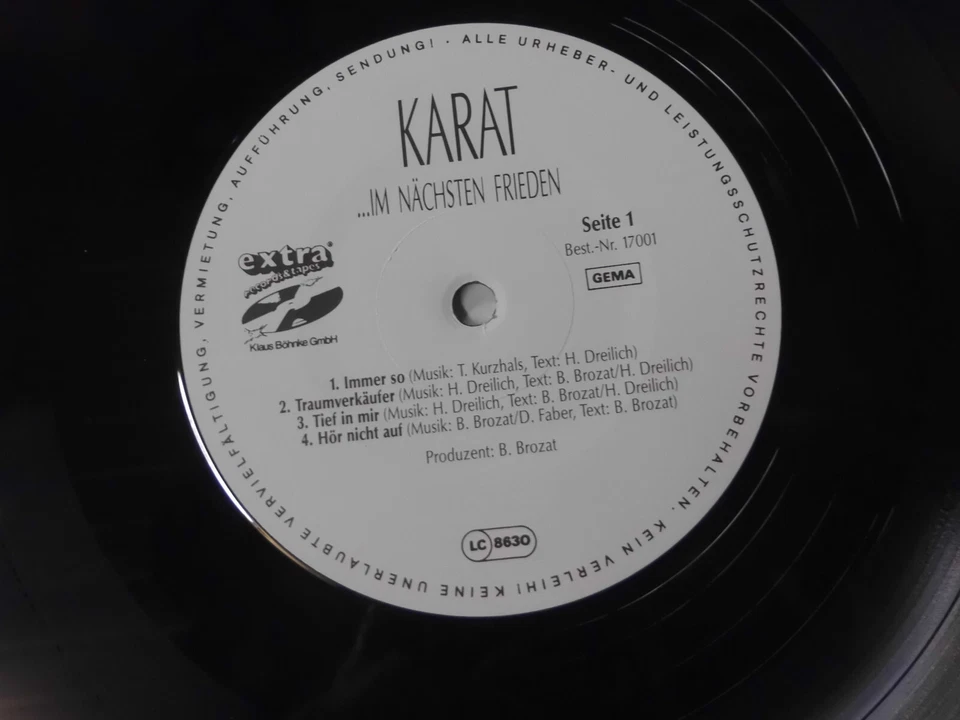 KARAT LP: ...IM NÄCHSTEN FRIEDEN (NEU;Extra Records & Tapes – 17001) - Bild 4 von 4
