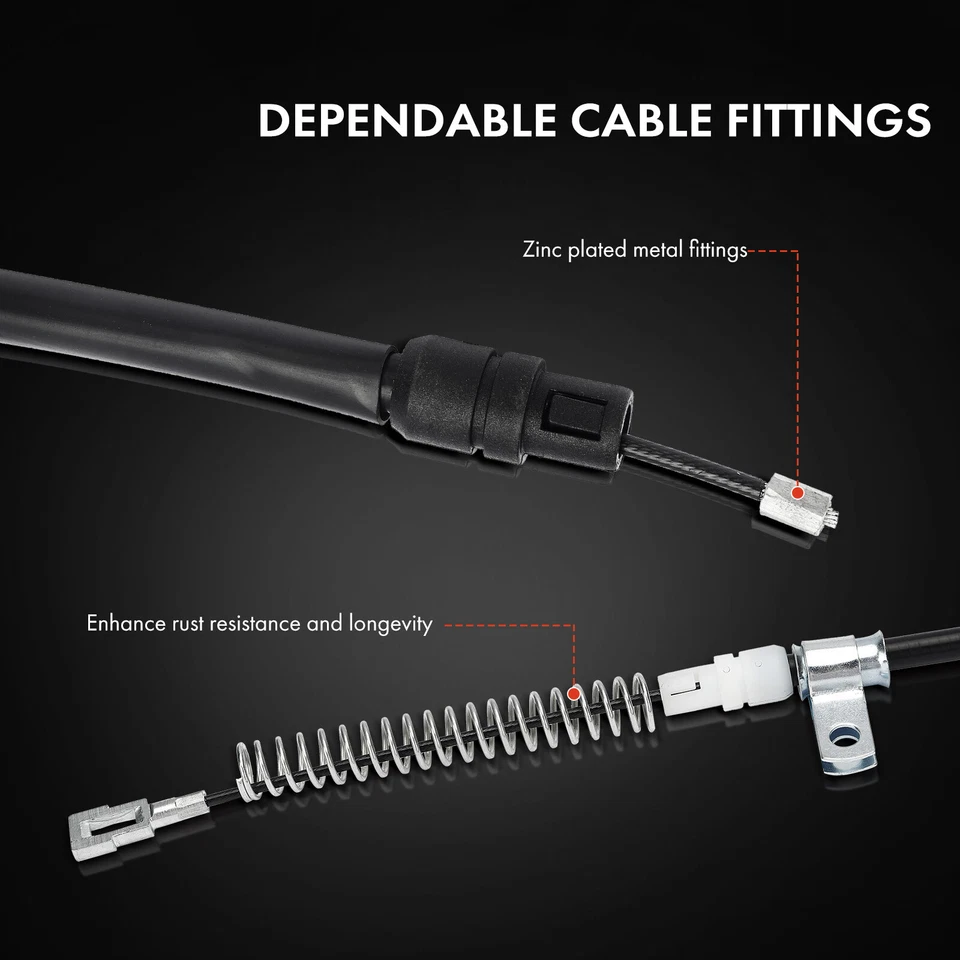 Cable de freno de estacionamiento trasero izquierdo para Chevrolet Silverado 1500 GMC Sierra 1500 HD Foto 4 de 4