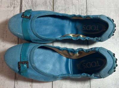 Tod's Womens Size 37 PATENT LEATHER BALLET FLATS